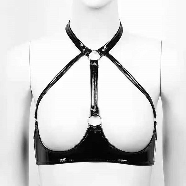 girl's bright pvc faux leather bra nightclub party bras lingerie, Black;white
girl's bright pvc faux leather bra nightclub party bras lingerie, Black;white
