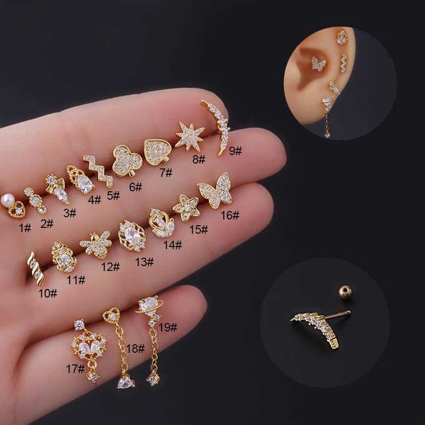stainless steel thin rod zircon earring studs fashion piercing earrings stud screws back twist ball earbone nail single stainless steel pin, Golden;silver
stainless steel thin rod zircon earring studs fashion piercing earrings stud screws back twist ball earbone nail single stainless steel pin, Golden;silver