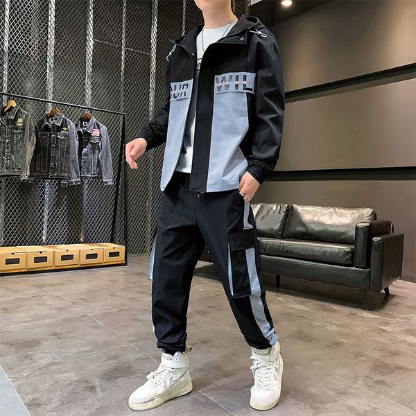 men's tracksuits men's tracksuit man two piece set sweatsuit polyester overalls leisure suit hooded jackets and hip hop harlan pan, Gray
men's tracksuits men's tracksuit man two piece set sweatsuit polyester overalls leisure suit hooded jackets and hip hop harlan pan, Gray