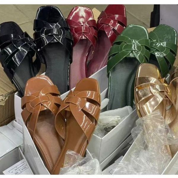 tribute flat leather slippers interwining straps women ladies pool slide sandals designer summer shoes embossed champagne nappa ys womens ca, Black
tribute flat leather slippers interwining straps women ladies pool slide sandals designer summer shoes embossed champagne nappa ys womens ca, Black