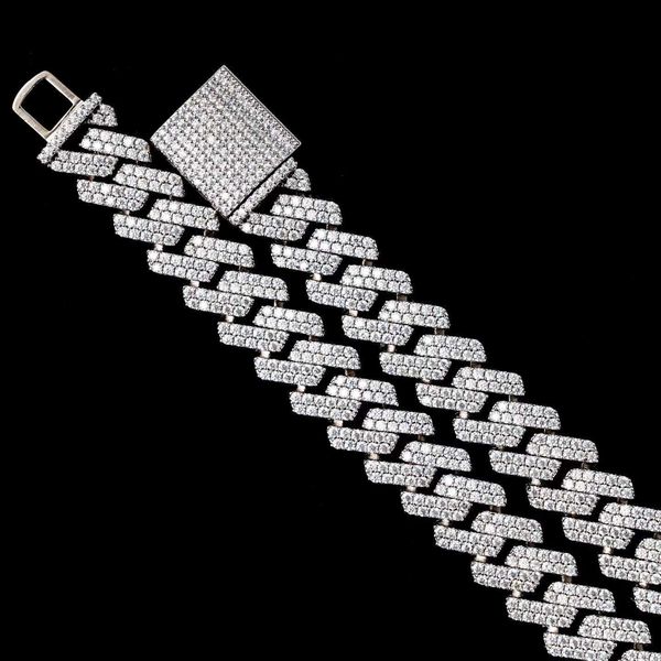 14mm width 2row moissanite wax setting 925 diamond chain cuban rose gold cuban chain jewelry cuban chain, Silver
14mm width 2row moissanite wax setting 925 diamond chain cuban rose gold cuban chain jewelry cuban chain, Silver