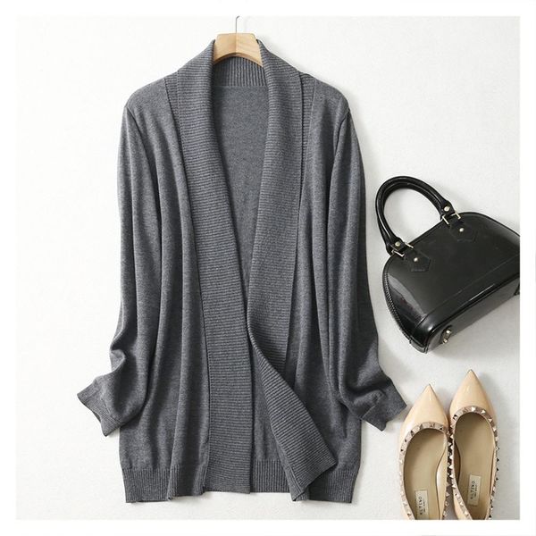 sweaters autumn and winter medium long mulberry silk knitted coat thickened shawl cardigan silk cashmere blended sweater women's sweate, White;black
sweaters autumn and winter medium long mulberry silk knitted coat thickened shawl cardigan silk cashmere blended sweater women's sweate, White;black
