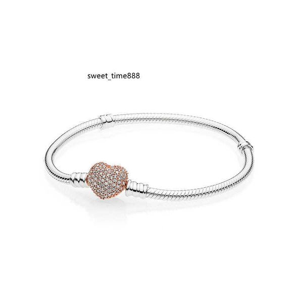 18k rose gold cz diamond pave heart clasp bracelet original box for pandora 925 sterling silver women wedding gift charm bracelet set, Golden;silver
18k rose gold cz diamond pave heart clasp bracelet original box for pandora 925 sterling silver women wedding gift charm bracelet set, Golden;silver