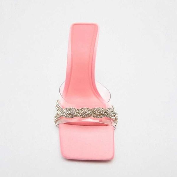 new sandals pink high heel summer women chain heeled slippers transparent pvc strap beach sandal woman plus size heels 230406, Black
new sandals pink high heel summer women chain heeled slippers transparent pvc strap beach sandal woman plus size heels 230406, Black