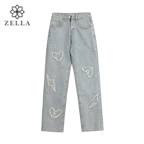 jeans women's jeans vintage denim trouser straight pants korean high waist female fashion harajuku ins street oversize wide leg jeans, Blue
jeans women's jeans vintage denim trouser straight pants korean high waist female fashion harajuku ins street oversize wide leg jeans, Blue