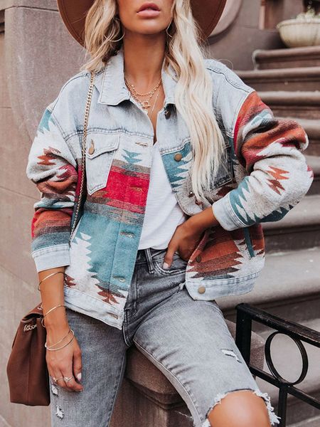 women's jackets fitshinling harajuku vintage womens denim jacket geometric print autumn winter jeans coat female slim fashion outerwear, Black;brown
women's jackets fitshinling harajuku vintage womens denim jacket geometric print autumn winter jeans coat female slim fashion outerwear, Black;brown