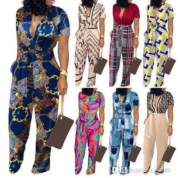 plus sizes designer women wide leg jumpsuits contrast color patchwork fashion printed button cardigan rompers, Black;white
plus sizes designer women wide leg jumpsuits contrast color patchwork fashion printed button cardigan rompers, Black;white