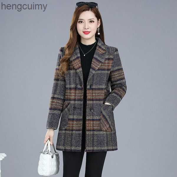 jackets mother's clothing suit plaid women's woolen jacket autumn winter thicken slim long-sleeved outwear plus size 5xl wom t0ks, Black;brown
jackets mother's clothing suit plaid women's woolen jacket autumn winter thicken slim long-sleeved outwear plus size 5xl wom t0ks, Black;brown