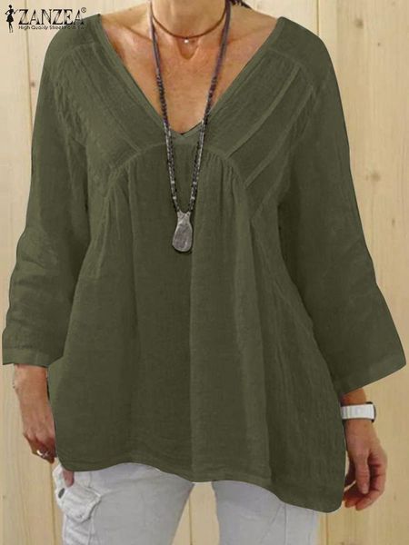 t-shirt spring long sleeve blouse 2022 zanzea elegant women v neck solid tunic female cotton oversize casual loose work shirt, White
t-shirt spring long sleeve blouse 2022 zanzea elegant women v neck solid tunic female cotton oversize casual loose work shirt, White