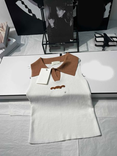 23ss camis vest womens designer clothing tank womens tanks spring summer three-dimensional embroidery color patchwork polo neck knit vest w, White
23ss camis vest womens designer clothing tank womens tanks spring summer three-dimensional embroidery color patchwork polo neck knit vest w, White