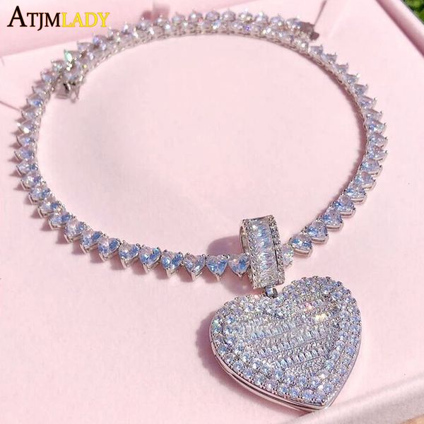 pendant necklaces baru dapat dibuka foto berbentuk hati liontin kalung es keluar bling rantai kubik zirconia jimat mode wanita pria perhiasa, Silver
pendant necklaces baru dapat dibuka foto berbentuk hati liontin kalung es keluar bling rantai kubik zirconia jimat mode wanita pria perhiasa, Silver