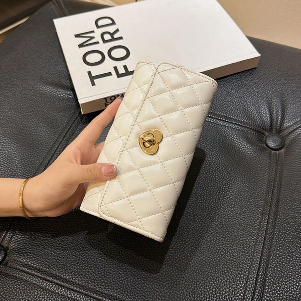 Sales factory shoulder bags 2 colors niche design solid color leather clutch bag classic Joker rhombic wallet multi-card folding fashion card package 1858#, White
Sales factory shoulder bags 2 colors niche design solid color leather clutch bag classic Joker rhombic wallet multi-card folding fashion card package 1858#, White