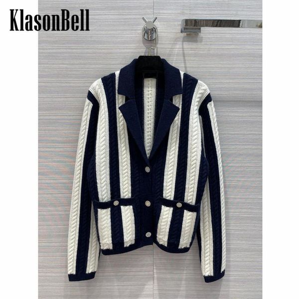 sweaters 9.12 klasonbell patchwork color cashmere twist striped lapel long sleeve knit cardigan women, White;black
sweaters 9.12 klasonbell patchwork color cashmere twist striped lapel long sleeve knit cardigan women, White;black