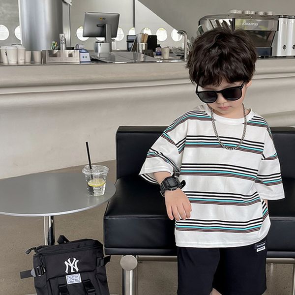 t-shirts summer boys fashion striped t-shirts children round neck loose short sleeve tees 230427, Blue
t-shirts summer boys fashion striped t-shirts children round neck loose short sleeve tees 230427, Blue