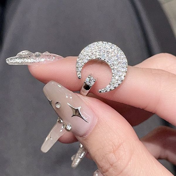 luxury ring couple rings zircon moon open ring creative design trend wind index ring personality with temperament jewelry engagement rings f, Silver
luxury ring couple rings zircon moon open ring creative design trend wind index ring personality with temperament jewelry engagement rings f, Silver