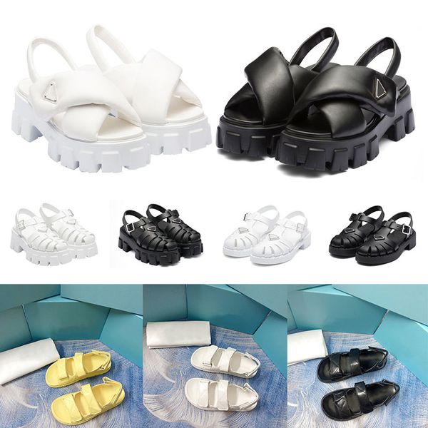size 35-40 women foam rubber sandals prad monolith platform sandal soft lining leather concave convex sole triangle womens vintage outdoor b, Black
size 35-40 women foam rubber sandals prad monolith platform sandal soft lining leather concave convex sole triangle womens vintage outdoor b, Black