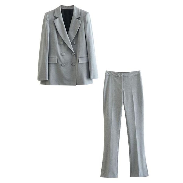 pants zaa ladies fashion fall 2022 new vintage casual lapel doublebreasted clamshell pocket decoration office chic quality suitjacket, White
pants zaa ladies fashion fall 2022 new vintage casual lapel doublebreasted clamshell pocket decoration office chic quality suitjacket, White