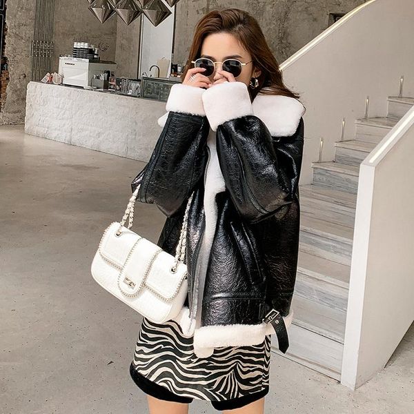 fur 2022 fashion real natural wool winter jacket women coat doublefaced fur genuine leather warm outerwear streetwear locomotive, Black
fur 2022 fashion real natural wool winter jacket women coat doublefaced fur genuine leather warm outerwear streetwear locomotive, Black