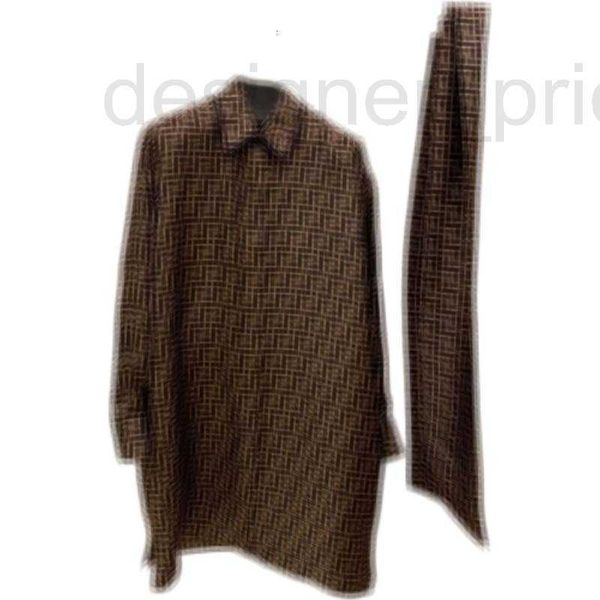 women's blouses & shirts designer ff early spring new product full of double f printing lace up waist fold collar silk dress long sleev, White
women's blouses & shirts designer ff early spring new product full of double f printing lace up waist fold collar silk dress long sleev, White
