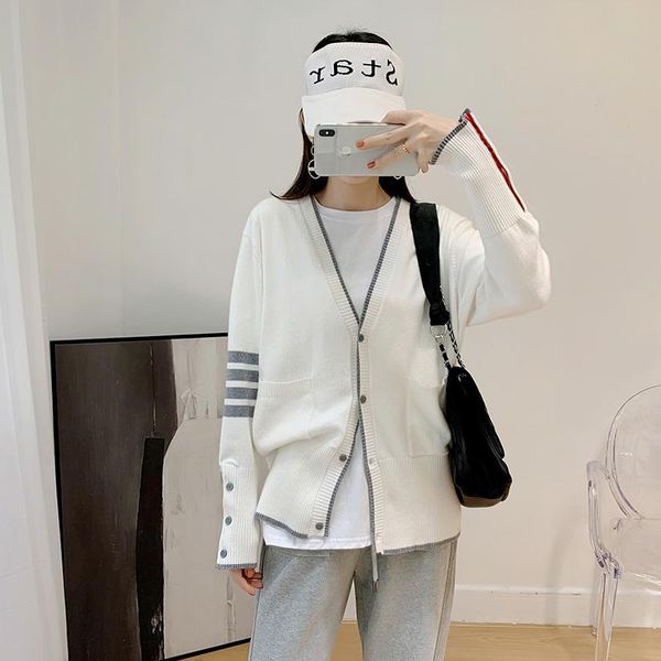 sweaters long sleeve spring autumn lover couple wool sweaters tb style brand new women men knitted cardigan sweater fashion top, White;black
sweaters long sleeve spring autumn lover couple wool sweaters tb style brand new women men knitted cardigan sweater fashion top, White;black