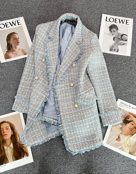 pants lake blue suit coat for women 2022 autumn winter new doublebreasted long sleeve jacket fashion allmatching design suit, White
pants lake blue suit coat for women 2022 autumn winter new doublebreasted long sleeve jacket fashion allmatching design suit, White