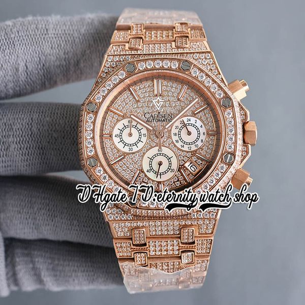 sf sf26333 japan miyota quartz chronograph movement mens watch rose gold fully iced out paved diamond dial stick markers diamonds bracelet e, Slivery;brown
sf sf26333 japan miyota quartz chronograph movement mens watch rose gold fully iced out paved diamond dial stick markers diamonds bracelet e, Slivery;brown