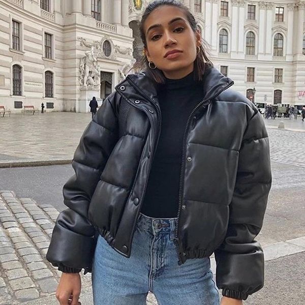 leather winter warm thick pu leather coats women short parkas fashion black cotton padded lady down jacket elegant zipper clothes 2022
leather winter warm thick pu leather coats women short parkas fashion black cotton padded lady down jacket elegant zipper clothes 2022