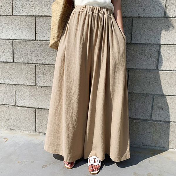 women's pants s gaya chic korea musim panas fashion wanita warna solid celana linen lebar kaki panjang kasual longgar cothing atasan pa, Black;white
women's pants s gaya chic korea musim panas fashion wanita warna solid celana linen lebar kaki panjang kasual longgar cothing atasan pa, Black;white