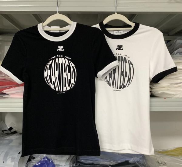 korea black white classic designer t shirt summer short sleeve courreges women tshirt tee
korea black white classic designer t shirt summer short sleeve courreges women tshirt tee