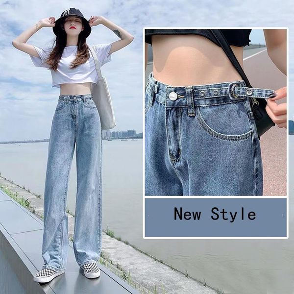 jeans high waist jeans women straightleg pants new loose korean style drapey mopping trousers metal jeans buttons y2k women's jeans, Blue
jeans high waist jeans women straightleg pants new loose korean style drapey mopping trousers metal jeans buttons y2k women's jeans, Blue