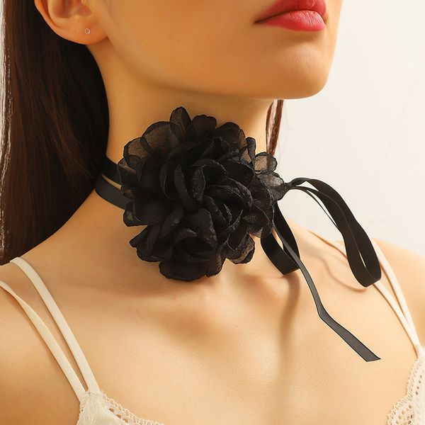 black vintage big flower choker ribbon necklace string wrap fabric rose victorian floral choker tie for women girls, Golden;silver
black vintage big flower choker ribbon necklace string wrap fabric rose victorian floral choker tie for women girls, Golden;silver