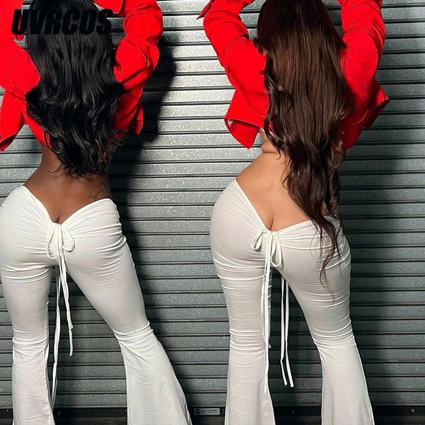 women's pants s celana harem uvrcos pakaian y2k wanita flare ramping pinggang rendah padat tali kolor jalan kasual baru 230426, Black;white
women's pants s celana harem uvrcos pakaian y2k wanita flare ramping pinggang rendah padat tali kolor jalan kasual baru 230426, Black;white