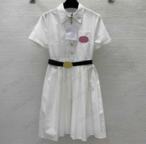 womens dresses chest logo decorative pocket lapel short sleeve dress half buckle door flap custom safety buckle design luxury brand belt cas, Black;gray
womens dresses chest logo decorative pocket lapel short sleeve dress half buckle door flap custom safety buckle design luxury brand belt cas, Black;gray