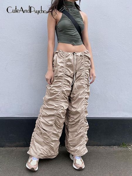 capris cuteandpsycho harajuku drawstring baggy trousers khaki fashion vintage y2k loose sweatpants streetwear joggers wide leg pants, Black;white
capris cuteandpsycho harajuku drawstring baggy trousers khaki fashion vintage y2k loose sweatpants streetwear joggers wide leg pants, Black;white