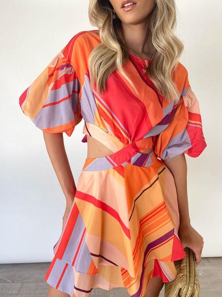 dresses summer women floral print dresses hollow out lace up waist backless short sleeve summer elegant beach party lady vestidos, Black;gray
dresses summer women floral print dresses hollow out lace up waist backless short sleeve summer elegant beach party lady vestidos, Black;gray