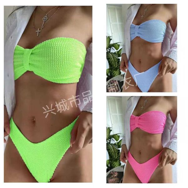 new swimwear 2023 women's bikini solid split swimwear bra wave pattern bikini
new swimwear 2023 women's bikini solid split swimwear bra wave pattern bikini