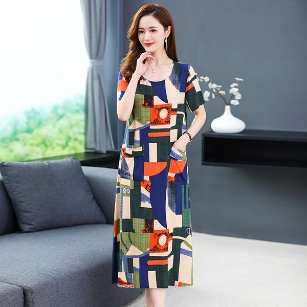 dresses new 2022 casual print women summer dresses cotton vintage dress oneck vestidos plus size short sleeve women clothing, Black;gray
dresses new 2022 casual print women summer dresses cotton vintage dress oneck vestidos plus size short sleeve women clothing, Black;gray