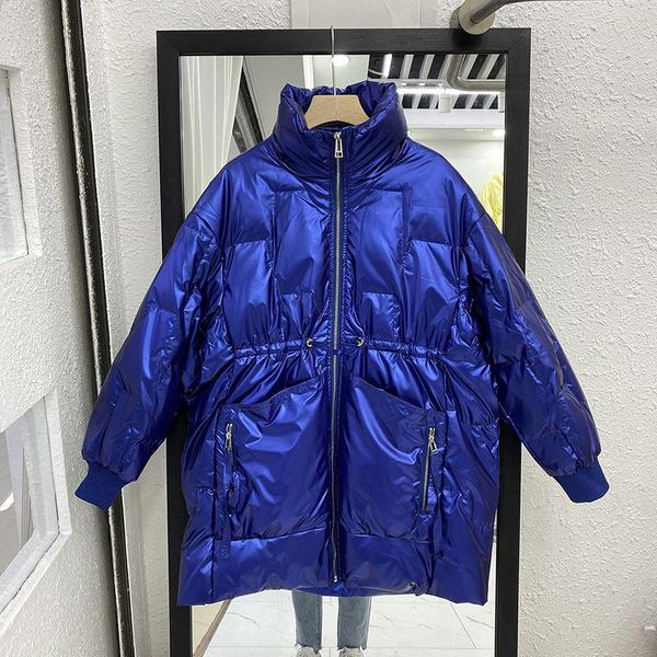 parkas autumn stand collar thicken glossy puffer jacket women winter 90% white duck down outwear female casual pocket drawstring parkas, Black
parkas autumn stand collar thicken glossy puffer jacket women winter 90% white duck down outwear female casual pocket drawstring parkas, Black