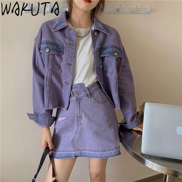 dress wakuta purple elegant casual denim jeans sets loose crop jean jackets+high waist mini skirts 2 piece set autumn spring 2021 chic, White
dress wakuta purple elegant casual denim jeans sets loose crop jean jackets+high waist mini skirts 2 piece set autumn spring 2021 chic, White