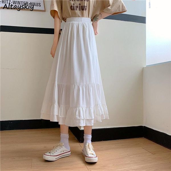 dresses long skirts women preppy style solid aline vintage highwaist summer teen girls frill ruffles bottoms chic pastel mujer faldas, Black;gray
dresses long skirts women preppy style solid aline vintage highwaist summer teen girls frill ruffles bottoms chic pastel mujer faldas, Black;gray