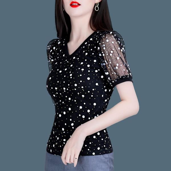 t-shirt women's spring summer style tees women's lantern sleeve polka dot vneck tshirt short sleeve casual sp1203, White
t-shirt women's spring summer style tees women's lantern sleeve polka dot vneck tshirt short sleeve casual sp1203, White