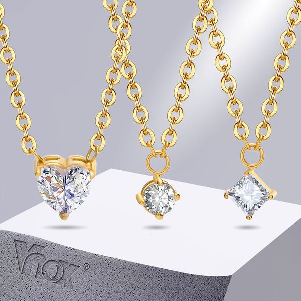 pendant necklaces vnox contemporary heart square round bling cz stone necklaces for women anniversary gift gold color stainless steel collar, Silver
pendant necklaces vnox contemporary heart square round bling cz stone necklaces for women anniversary gift gold color stainless steel collar, Silver