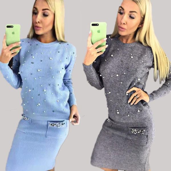 dress women's autumn and winter knitted sweater and pants two piece set female elegant round neck sweater and skirt tracksuit, White
dress women's autumn and winter knitted sweater and pants two piece set female elegant round neck sweater and skirt tracksuit, White