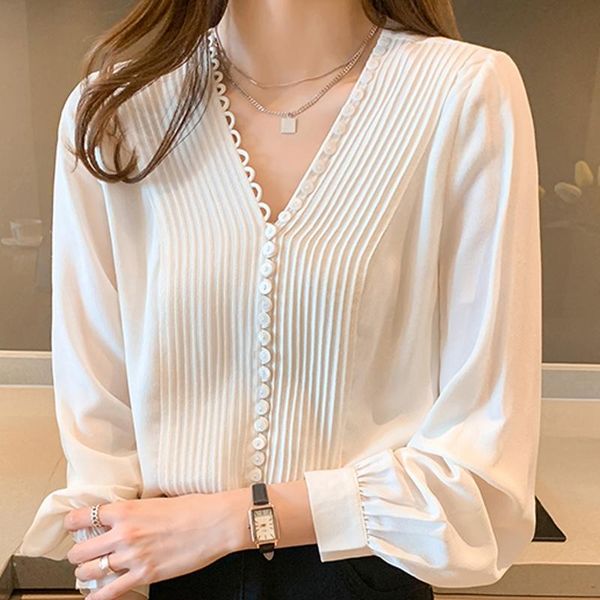 t-shirt autumn women vneck chiffon blouse shirt women long sleeve blouse women blusas mujer de moda 2022 blouses femme shirts e877, White
t-shirt autumn women vneck chiffon blouse shirt women long sleeve blouse women blusas mujer de moda 2022 blouses femme shirts e877, White