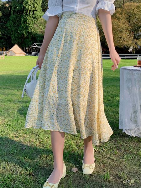 skirts jielur korean style pure color floral skirts high waist printed ruffles loose chiffon women's skirts summer slim office lady 230, Black
skirts jielur korean style pure color floral skirts high waist printed ruffles loose chiffon women's skirts summer slim office lady 230, Black