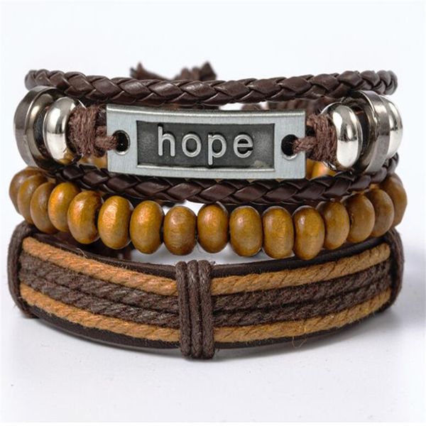 european and american vintage diy cowhide bracelet beaded braided alloy letter men's bracelet personalized jewelry ae721, Golden;silver
european and american vintage diy cowhide bracelet beaded braided alloy letter men's bracelet personalized jewelry ae721, Golden;silver