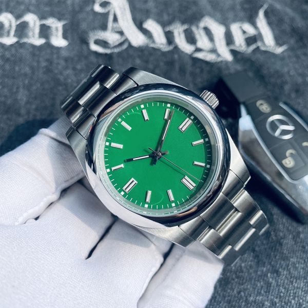 

Classic automatic men's watch 41mm/36mm women's 904L strap green dial watch luminous sapphire waterproof watch Montreux Jason 007