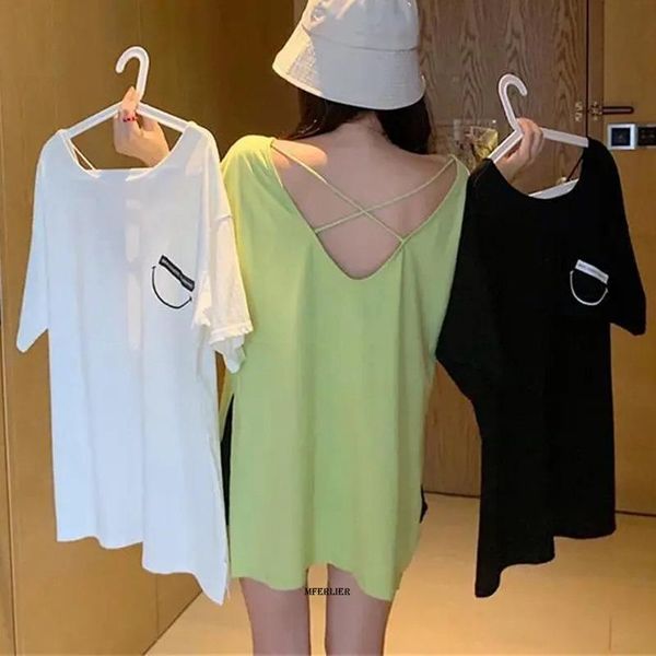 t-shirt large size 6xl 150kg summer backless t shirt femme short sleeve casual tee shirt women large size loose tshirt, White
t-shirt large size 6xl 150kg summer backless t shirt femme short sleeve casual tee shirt women large size loose tshirt, White