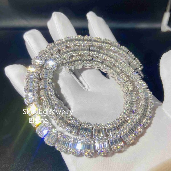 hip hop jewelry tennis chain baguette vvs moissanite diamond sterling silver 925 cuban link chain men necklace
hip hop jewelry tennis chain baguette vvs moissanite diamond sterling silver 925 cuban link chain men necklace