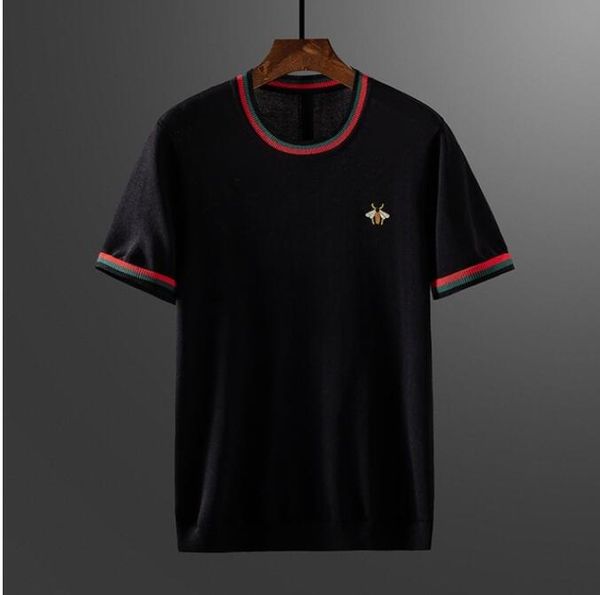 mens designer t shirt knitted short sleeve tees polos simple cotton casual t-shirt fashion top, White;black
mens designer t shirt knitted short sleeve tees polos simple cotton casual t-shirt fashion top, White;black